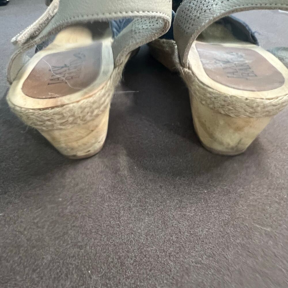 Jax & Bard Castine Knit & Leather Mary Jane Clogs Blue Wooden Women's Size EU 40 - Picture 9 of 10